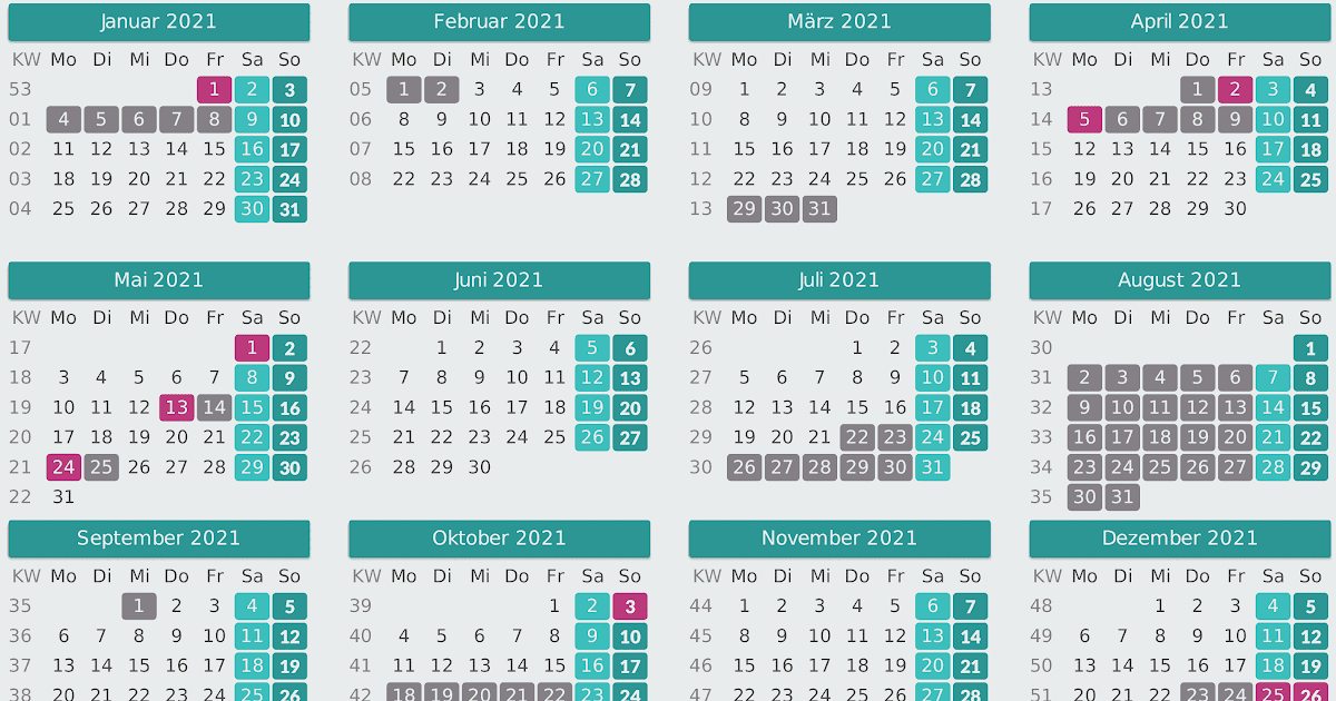 Kalender 2021 Nrw Ferien Und Feiertage Pdf - Kostenlos Kalender Zum