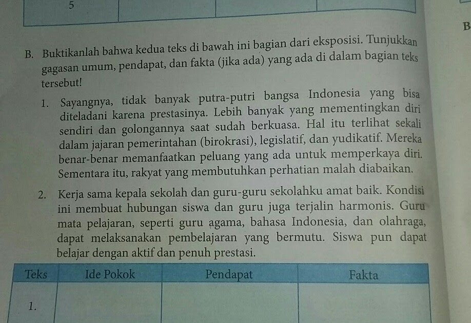 Jawaban Tugas Bahasa Indonesia Kelas 10 Halaman Kurikulum 2013