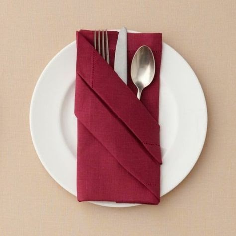 Servietten Falten Tasche Besteck