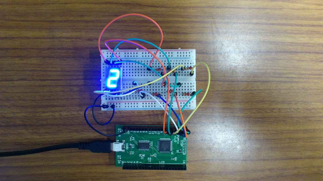 pyMCU:7LED点灯