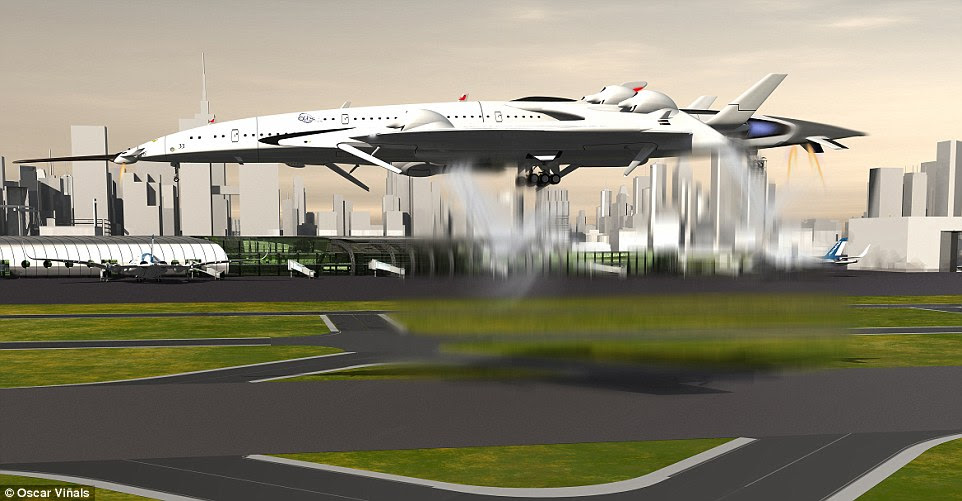 Electric-combustion engines would tilt 10 to 20 degrees and allow the plane to take off or land vertically much like a helicopter does