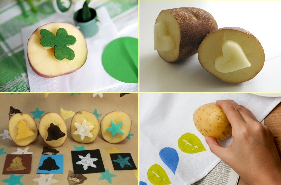 Creative craft Using vegetables as stamps 4 Creative Craft Using vegetables As Stamps