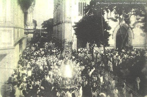 First Sunday in October procession with Our Lady of La Naval de Manila.