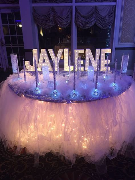 Candle Ceremony Set up Winter Wonderland Sweet 16 Candle Ceremony Set up Winter Wonderland Sweet 16
