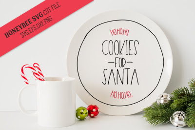 Download Cookies For Santa 39 S Plate Svg Cut File Free