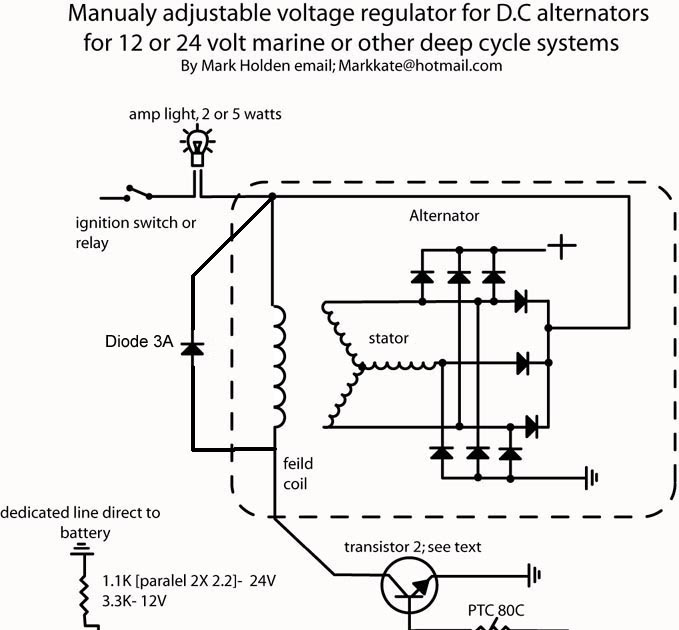 Wiring Diagram Alternator With Built In Regulator - Decoration Ideas
