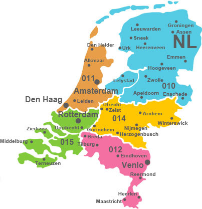 Holland Karte / Telefonbuch Holland / Niederlande, Telefonnummern