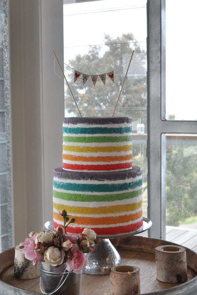 Rainbow wedding cake ❤