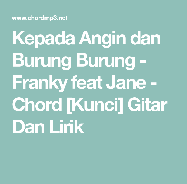 Chord Surat Undangan