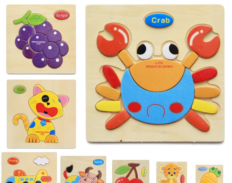 20+ Koleski Terbaru Puzzle Stiker Hewan Satwa Mainan Kayu - Sticker Fans