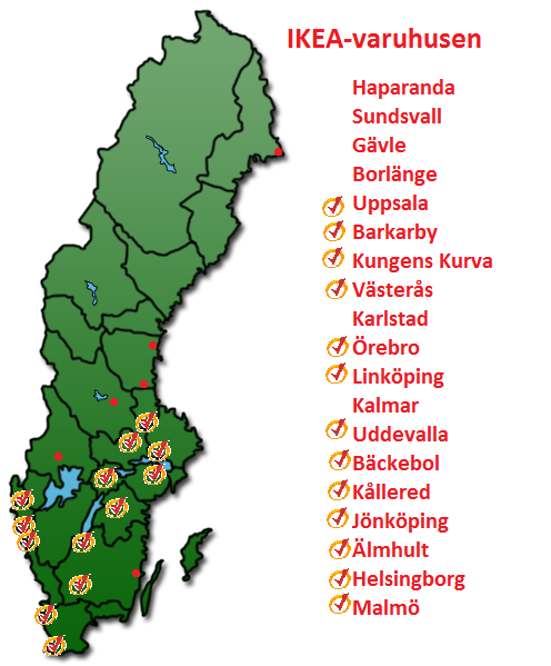 Ikea Sverige Karta | Karta