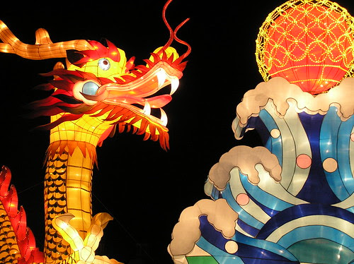 Fire Dragon in Lantern Festival