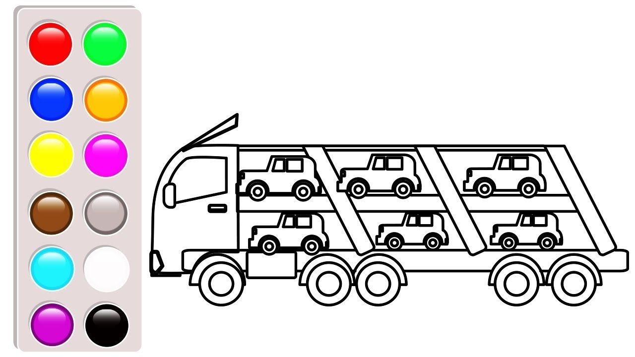 Download 201+ Rainbow Car Transportation For Kids Printable Coloring
