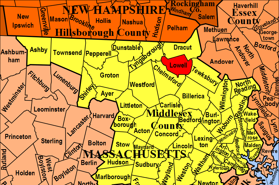 33 Map Of Middlesex County Ma - Maps Database Source