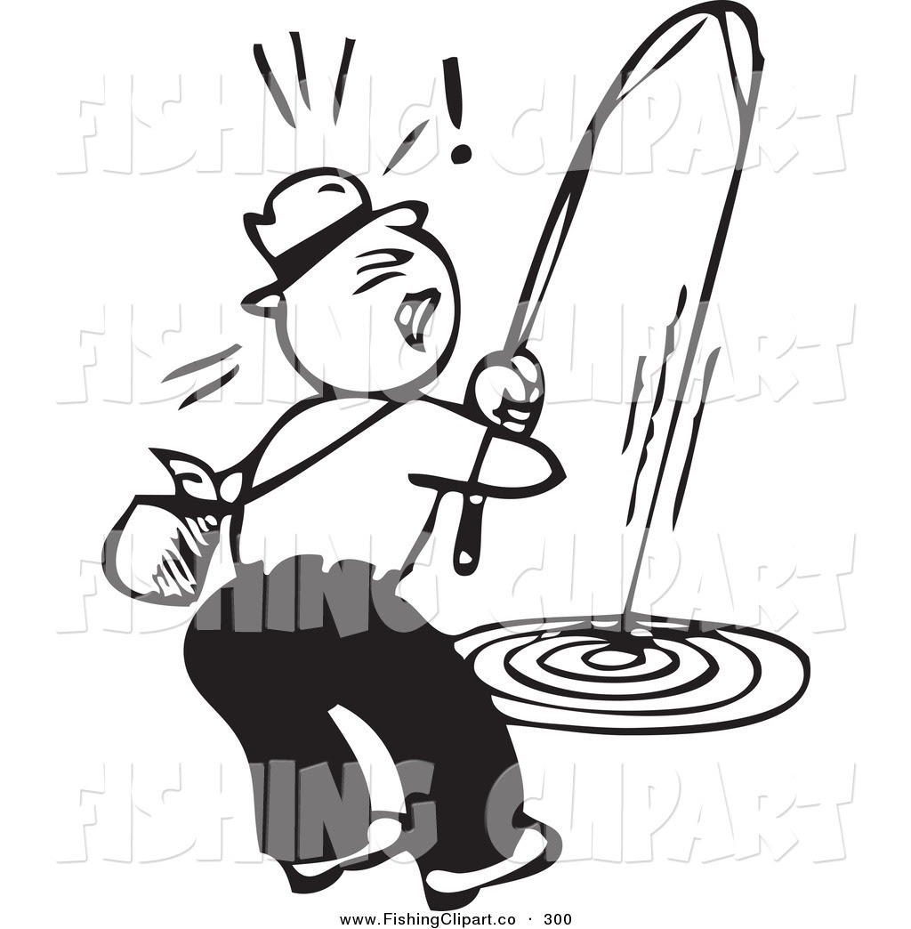 cartoon on net: Cartoon Fisherman Drawing