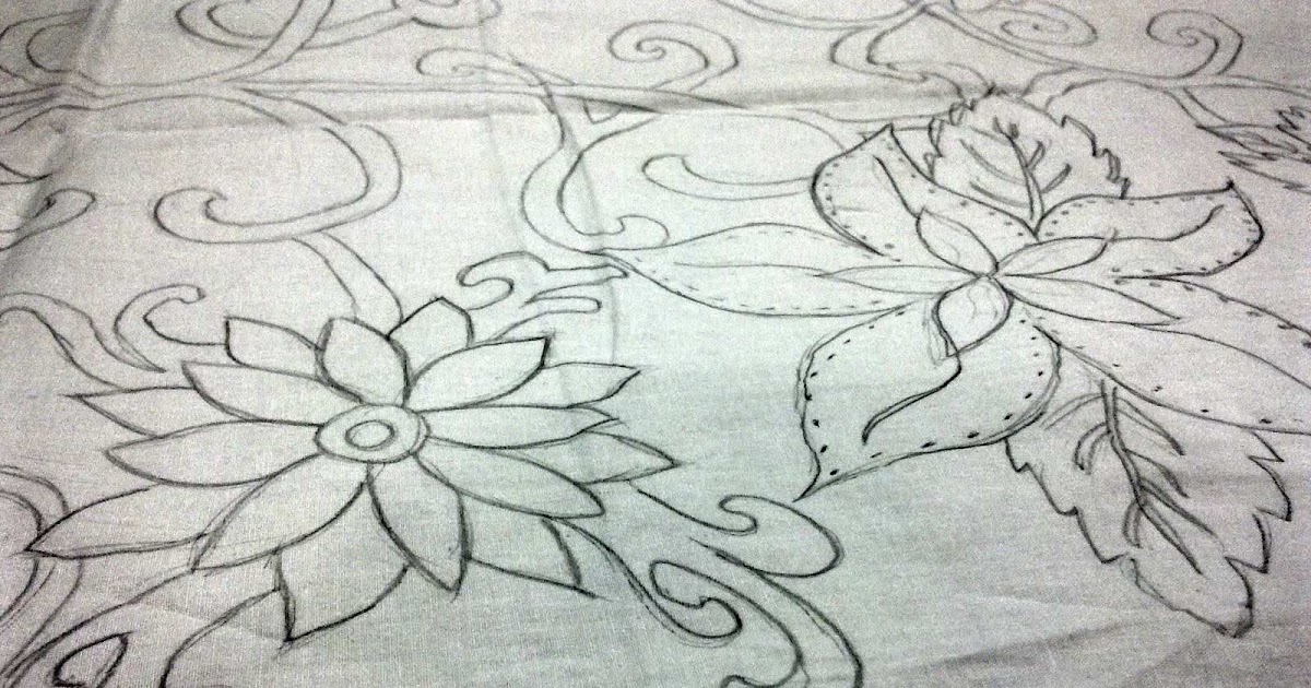 Sketsa Motif Batik Daun Batik Indonesia