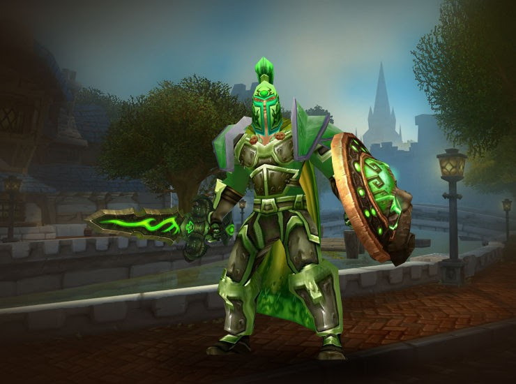 Master of World of Warcraft : Prot Warrior's Green Transmog