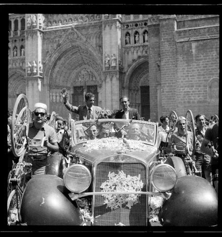 1959: Toledo recibe a Bahamontes (Fotografía Rodríguez)