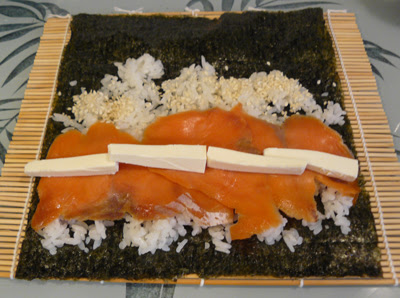 Smoked Salmon & Cream Cheese Sushi