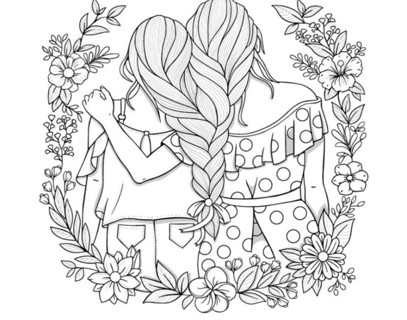 Desenhos Para Colorir Bff : Kawaii Desenhos De Melhores Amigas Tumblr