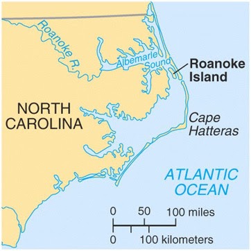 Thirteen Colonies Cape Hatteras Map