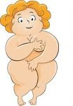 74416-Royalty-Free-RF-Clipart-Illustration-Of-A-Pleasantly-Plump-Woman-Covering-Her-Nude-Body