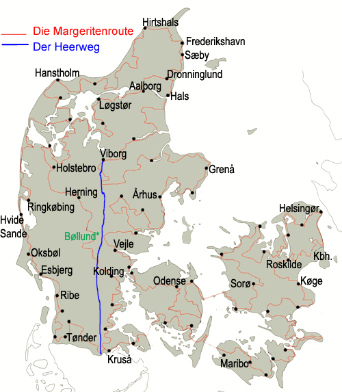 Karte Dänemark Pdf | Rurradweg Karte