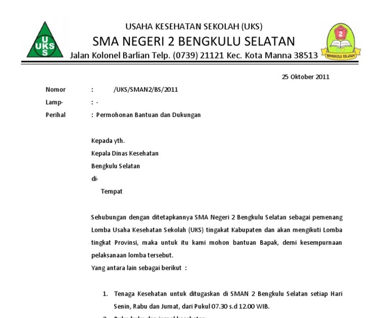 Contoh Surat Permohonan Fogging
