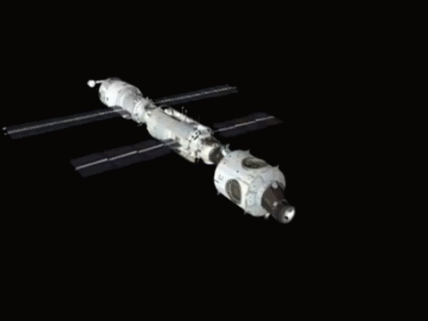 Animació en que es veu com es va format la Estació Espaial Internacional (ISS)