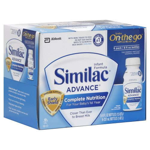 best newborn bottles: Similac Advance Infant Formula, Ready To Feed, 8