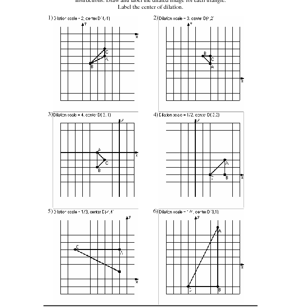 Dilations Worksheet With Answers Pdf - worksheet
