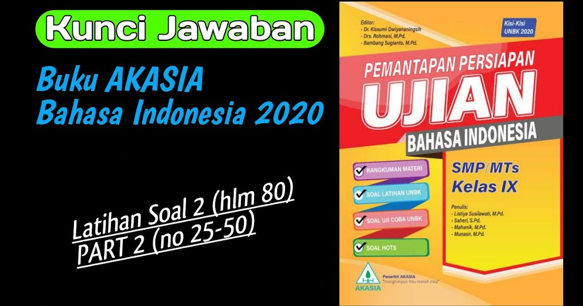 Kunci Jawaban Unbk Matematika 2019 Smp