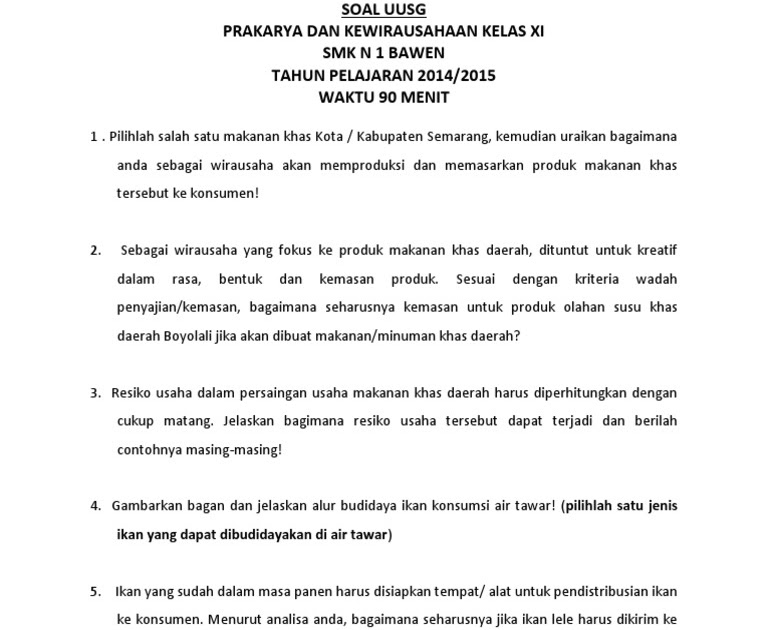 Contoh Soal Dan Jawaban Tentang Budidaya Ikan Lele Contoh Soal Terbaru