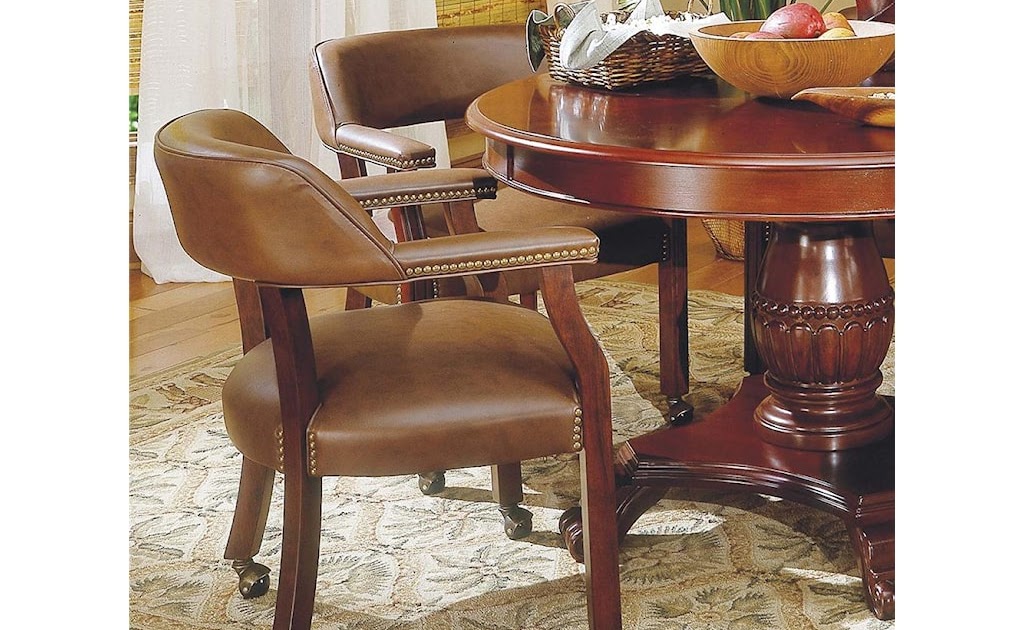 Dining Room Chairs With Casters : Gracie Oaks Henrietta Upholstered Arm