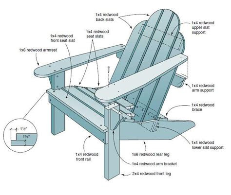 Extra Large Adirondack Chair Plans DIY Woodworking Projects For Beginners