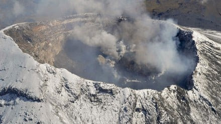 Se mantiene nivel de alerta en el volcán Popocatépetl. Foto: Cenapred