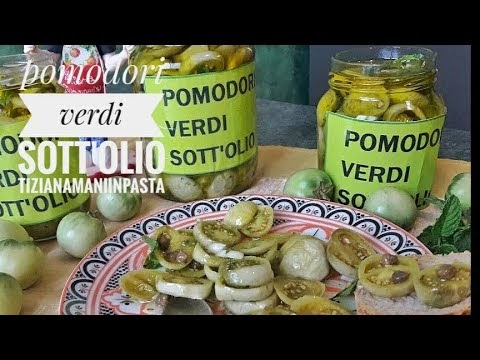 Pomodori Verdi Sott Olio Antiche Conserve Calabresi Ottobrine