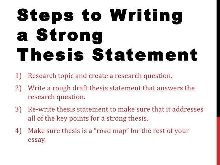 How to Write an Effective Thesis Statement