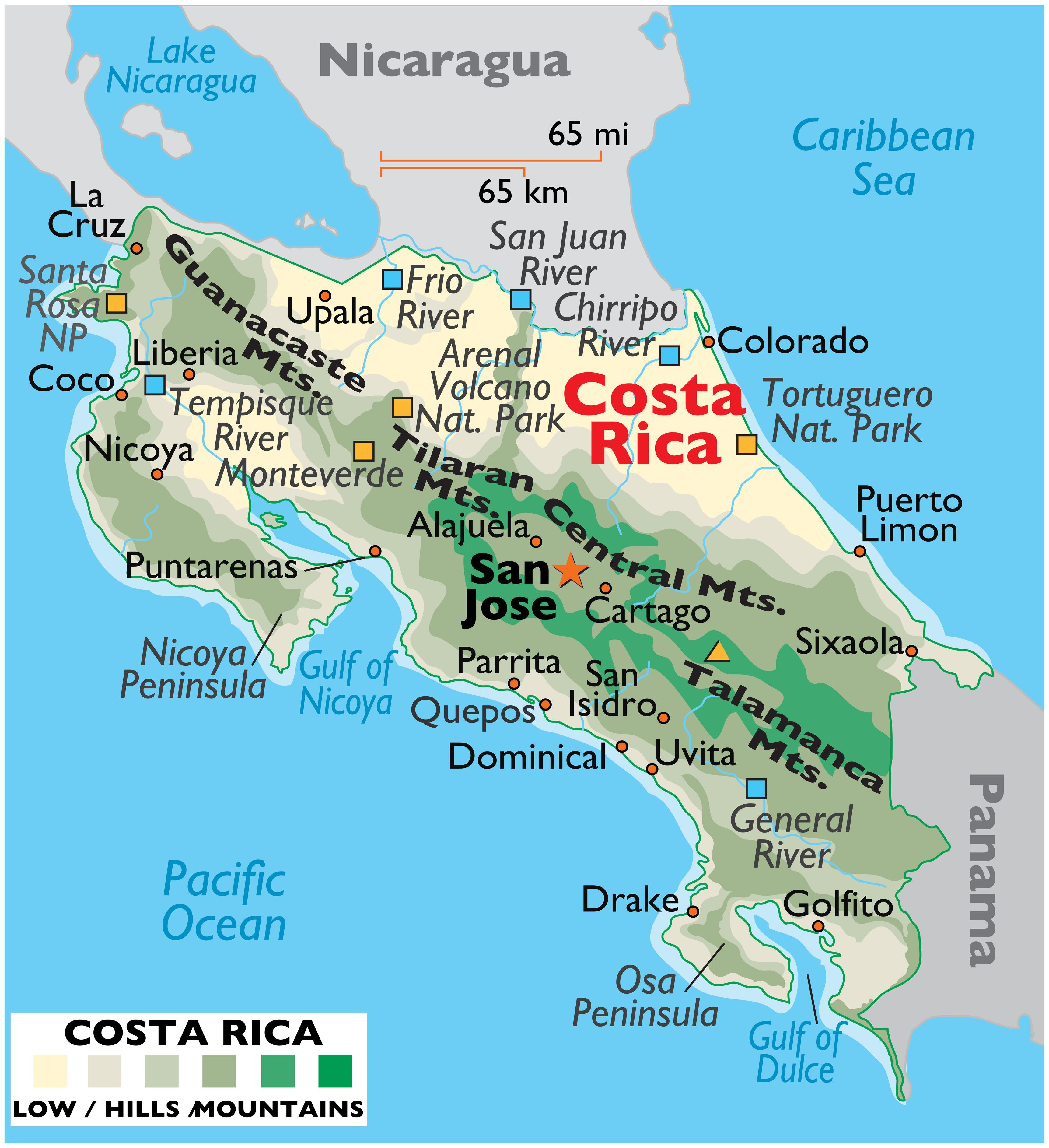 Map Costa Rica