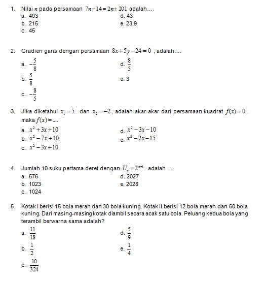 Soal Matematika Realistik Helmi Kediris