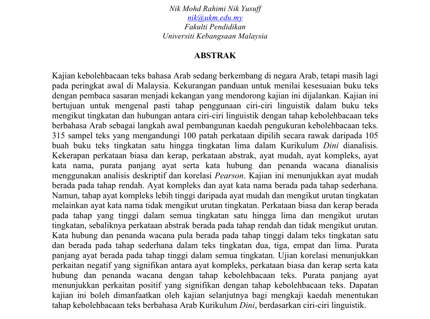 Pdf Analisis Kandungan Buku Teks Bahasa Arab Kajian Lepas