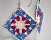 Granny square crochet earrings - MikiJensen Granny square crochet earrings - MikiJensen
