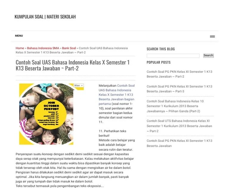 Contoh Soal Teks Eksplanasi Pilihan Ganda Beserta Jawaban
