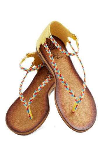 colorful flat sandals