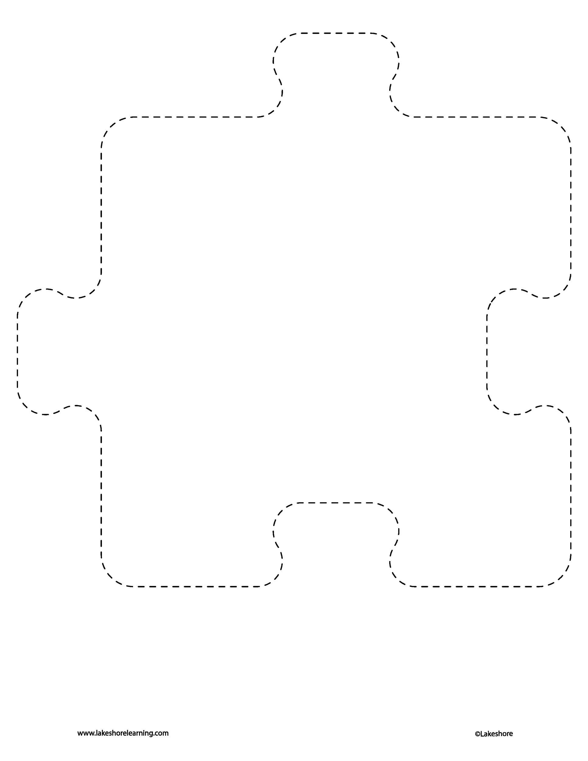 Large Puzzle Piece Template Printable | PDF Template
