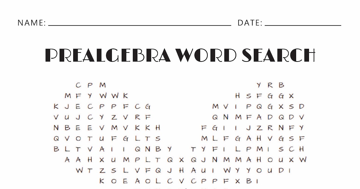 Printable Word Search Math - Analuisa News