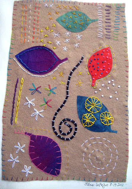 journal page stitches