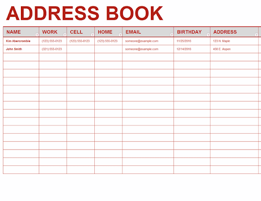  Google Docs Address Book Template Easy How To Make A Document 