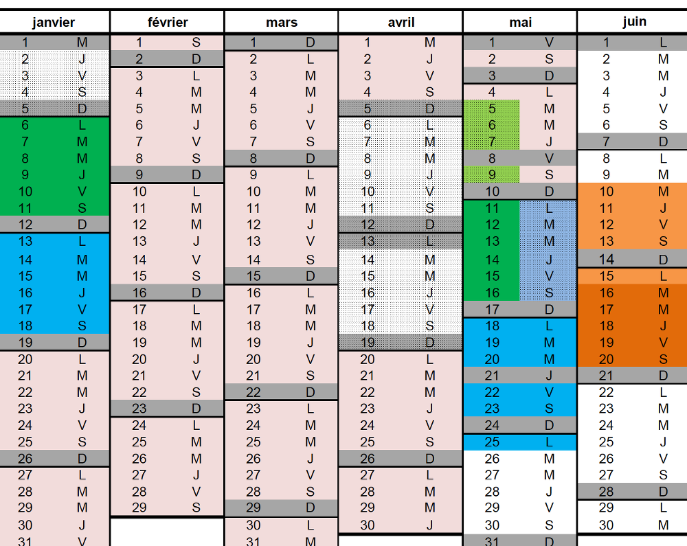 Calendrier Nanterre Université 2021 2022 | Calendrier avent