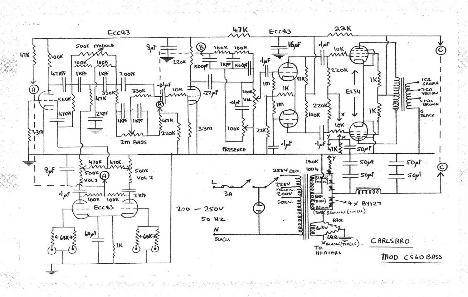 Peavey T60 Wiring Diagram
